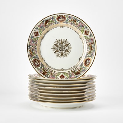 Lot 276 - Set of Ten Sevres Porcelain Royal Hunting Service Plates