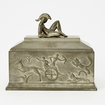 Lot 290 - Swiss Art Deco Pewter Humidor