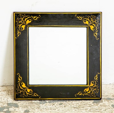 Lot 248 - Gilt Decorated Black Painted Frame Mirror