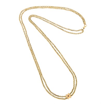 Lot 1135 - Gold and Slide Chain Necklace