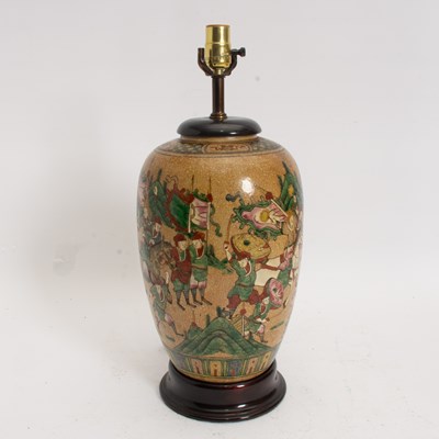 Lot 249 - Chinese Paint Decorated Glazed Ceramic Vase