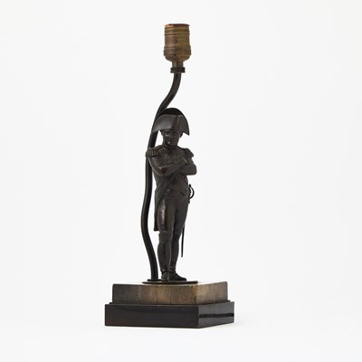 Lot 257 - Patinated Bronze Figure of Napoleon as a Lamp