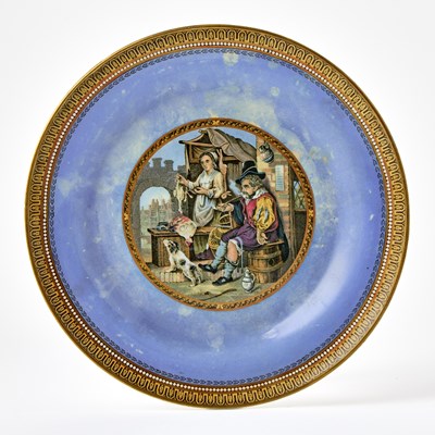 Lot 141 - Five English Transfer Decorated Porcelain Cabinet Plates
