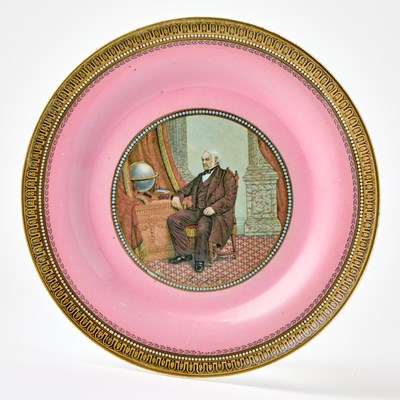 Lot 141 - Five English Transfer Decorated Porcelain Cabinet Plates