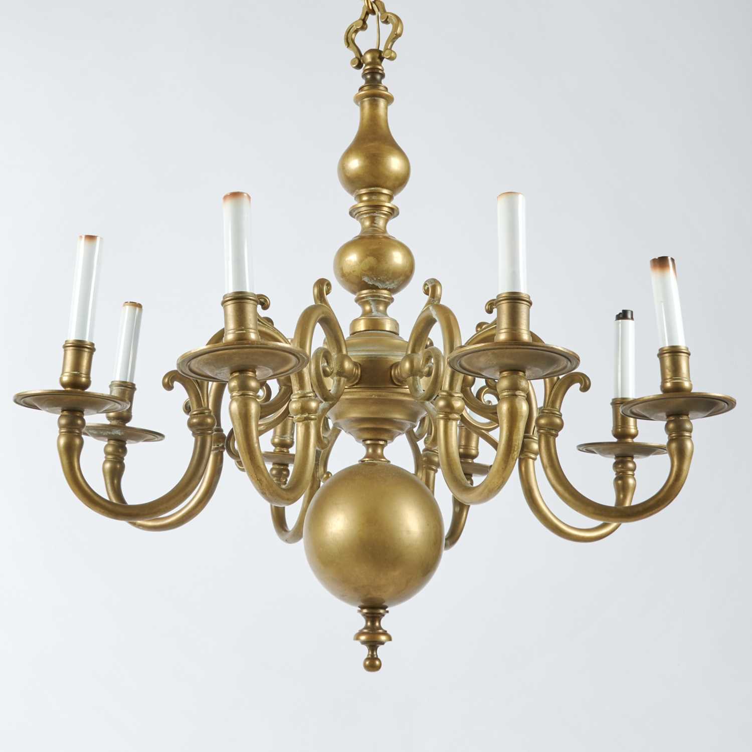 Lot 190 - Dutch Baroque Style Brass Chandelier