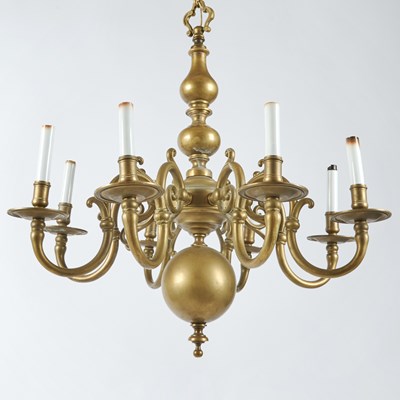 Lot 190 - Dutch Baroque Style Brass Chandelier