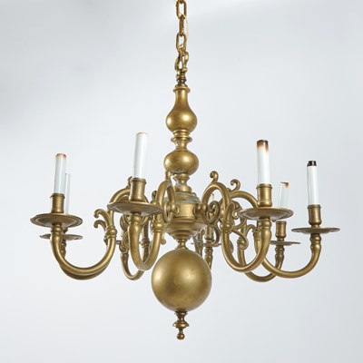 Lot 190 - Dutch Baroque Style Brass Chandelier