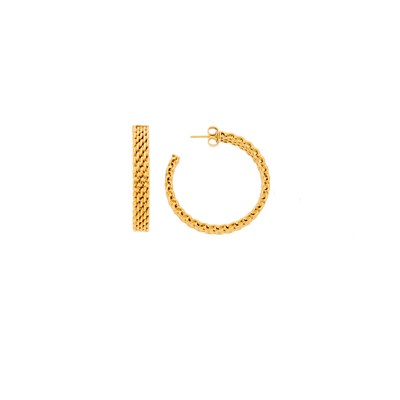 Lot 1046 - Tiffany & Co. Pair of Gold Hoop Earrings