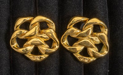 Lot 258 - Pair of Chanel Gilt Metal Earrings