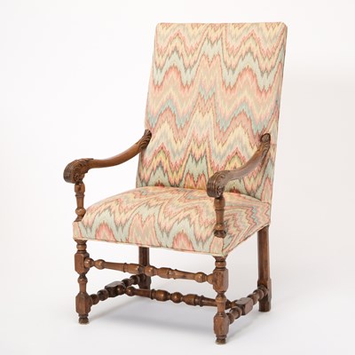 Lot 332 - Louis XIII Carved and Turned Walnut Armchair