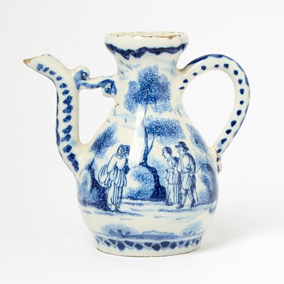 Lot 259 - Dutch Delft Blue and White Faience Ewer