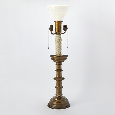 Lot 329 - French Late Gothic Brass Pricket Candlestick