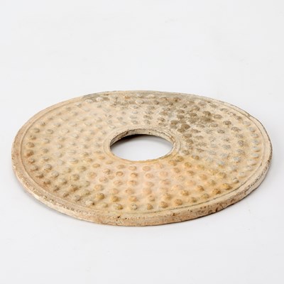 Lot 502 - Chinese Archaistic Carved Jade Bi Disc