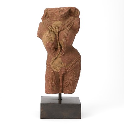 Lot 538 - Indian Red Sandstone Torso of a Yakshi