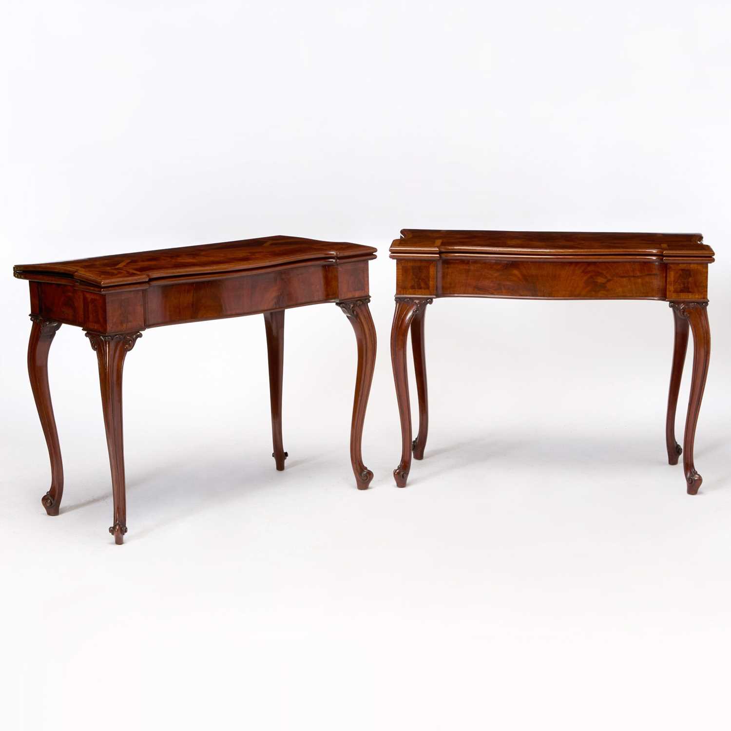 Lot 450 - Pair of George III Mahogany Card Tables