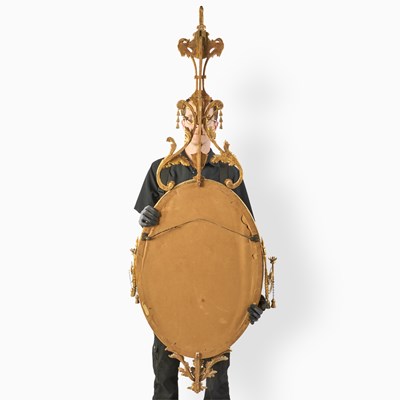 Lot 459 - Pair of George III Giltwood Oval Girandoles