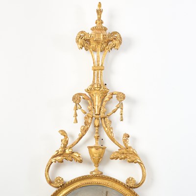 Lot 459 - Pair of George III Giltwood Oval Girandoles