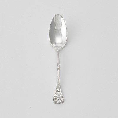 Lot 156 - American Assembled Silver Plated “Antique Egyptian/Scarab” Pattern Flatware Service