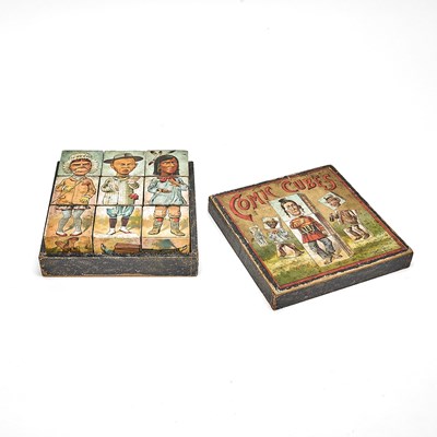 Lot 184 - A rare complete set of the McLoughlin Brothers game Comic Cubes