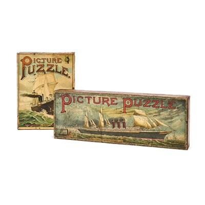 Lot 199 - Two McLoughlin Bros. picture puzzles, both featuring maritime scenes
