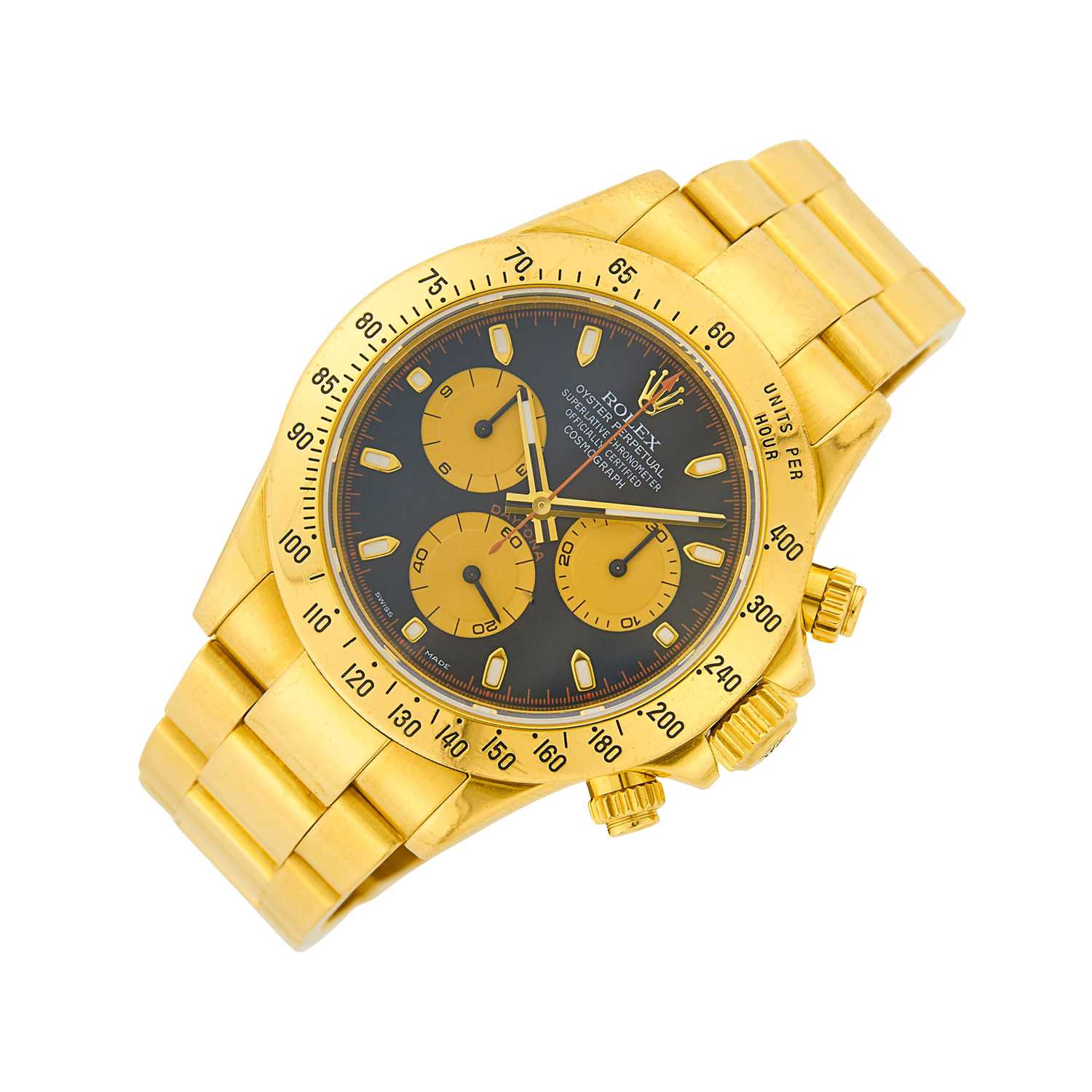 Lot 55 - Rolex Gentleman's Gold 'Cosmograph Daytona' Chronograph Wristwatch, Ref. 116528
