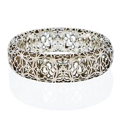 Lot 1216 - Tiffany & Co., Paloma Picasso Sterling Silver 'Marrakesh' Bangle Bracelet