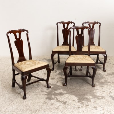 Lot 260 - Set of Four Queen Anne Style Side Chairs