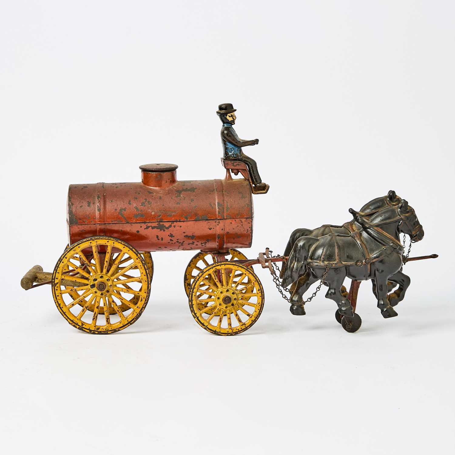 Lot 1213 - Painted Cast Iron Water Sprinkler Wagon Toy