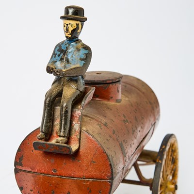 Lot 1213 - Painted Cast Iron Water Sprinkler Wagon Toy