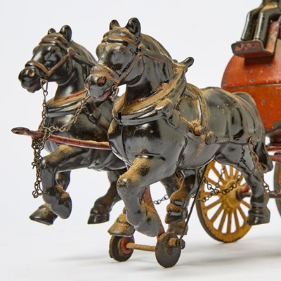 Lot 1213 - Painted Cast Iron Water Sprinkler Wagon Toy