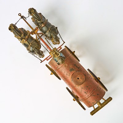 Lot 1213 - Painted Cast Iron Water Sprinkler Wagon Toy