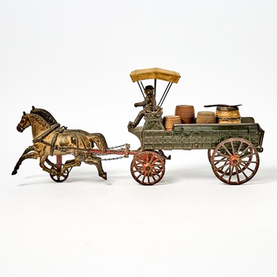 Lot 1220 - Ives Painted Cast Iron Brewery Wagon