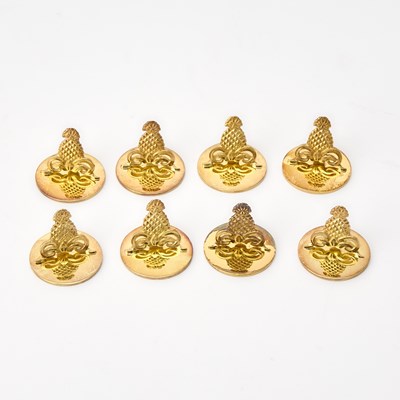 Lot 208 - Set of Eight Tiffany & Co. Silver-Gilt Name Placecard Holders