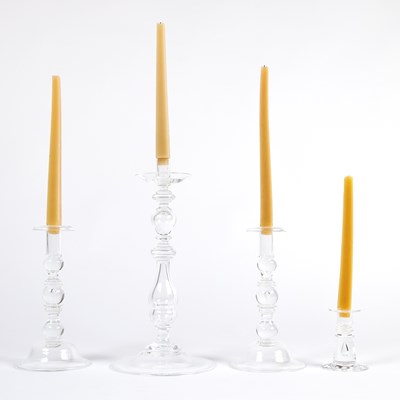 Lot 211 - Group of Four Steuben Glass Candlesticks