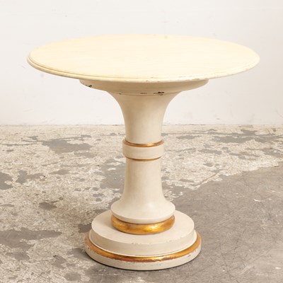 Lot 286 - Cream Painted Faux Marble Top Breakfast Table