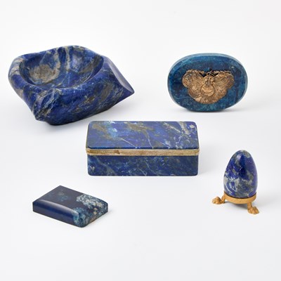 Lot 226 - Group of Lapis Lazuli Table Articles