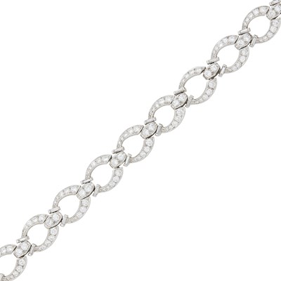 Lot 73 - Tiffany & Co. Platinum and Diamond Bracelet