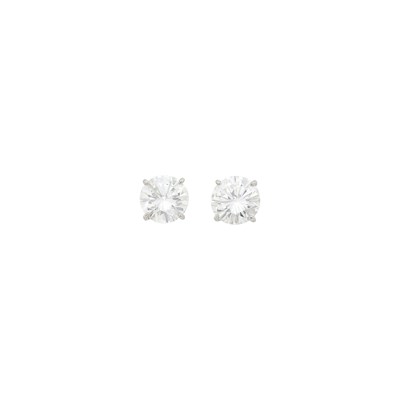 Lot 240 - Pair of White Gold and Diamond Stud Earrings