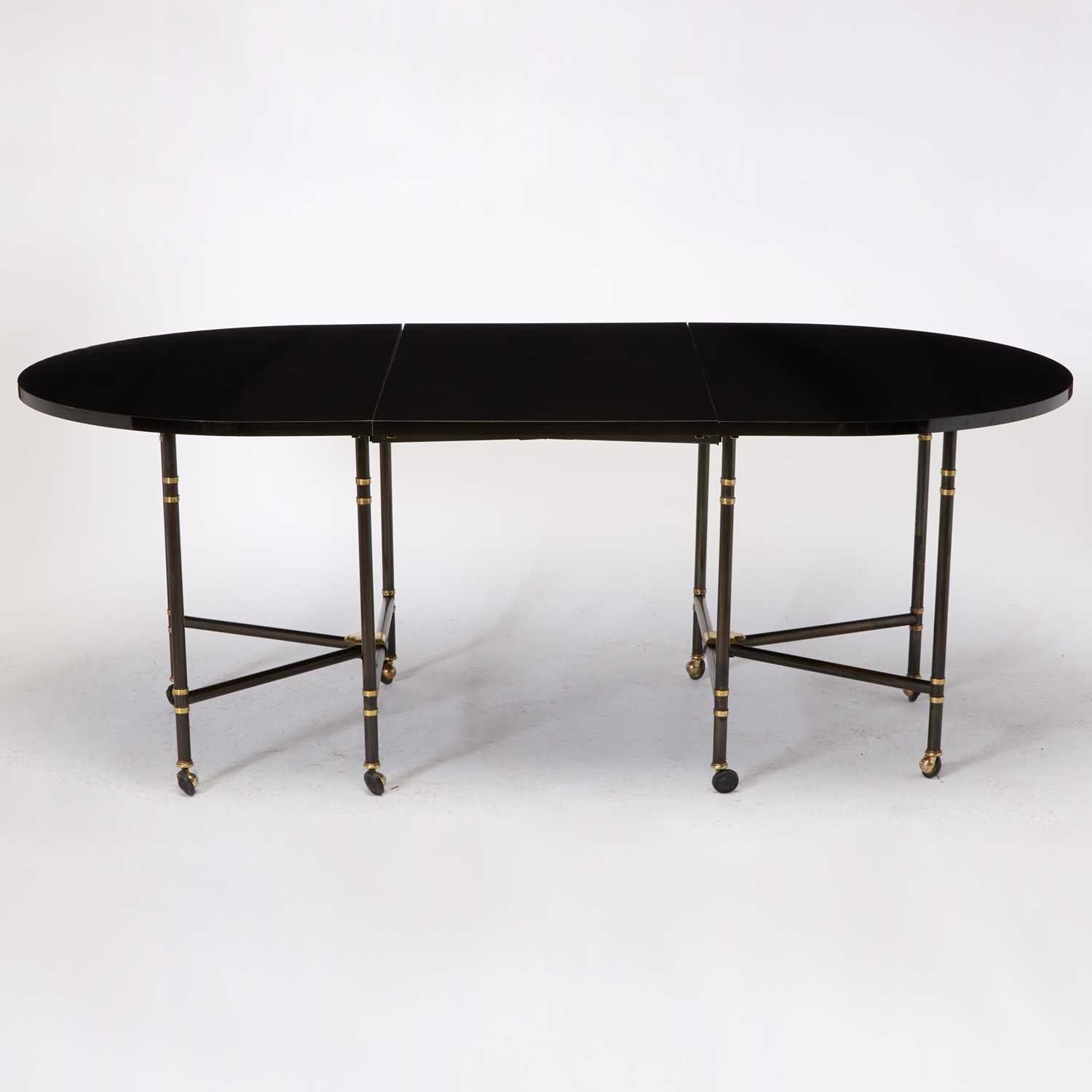 Lot 247 - Maison Jansen Black Lacquered "Royale" Folding Dining Table