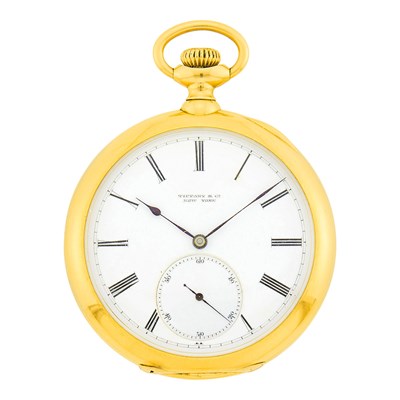 Lot 2194 - Tiffany & Co. Gold Open Face Pocket Watch