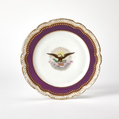 Lot 247 - A plate from the 1861 Lincoln White House State Dinner Service