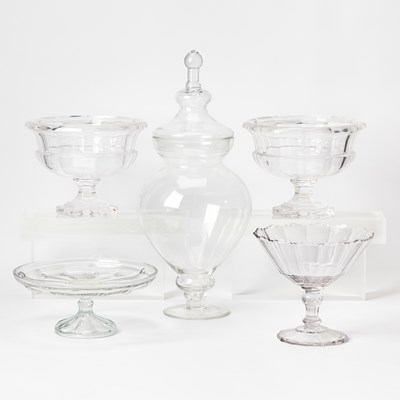 Lot 715 - Group of Colorless Glass Table Articles