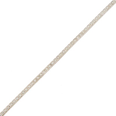 Lot 1127 - White Gold and Diamond Bracelet