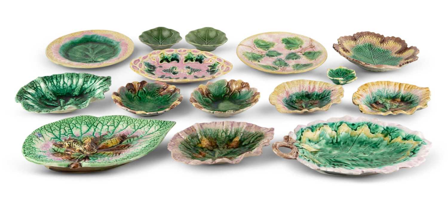 Lot 168 - Group of Griffen, Smith & Hill Etruscan Majolica Table Articles