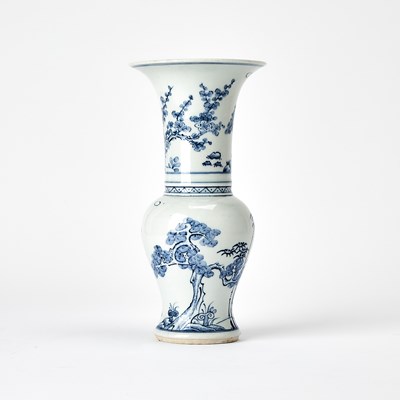 Lot 546A - A Small Chinese Blue and White Porcelain Yenyen Vase