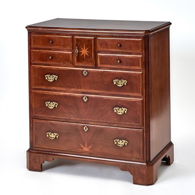 Lot 209 - George III Style Inlaid Mahogany Media Stand