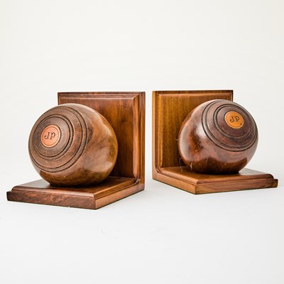 Lot 476 - Pair of Lignum Vitae Lawn Balls