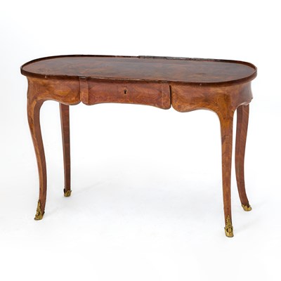 Lot 245 - Louis XV Style Marquetry Inlaid Tulipwood Writing Table