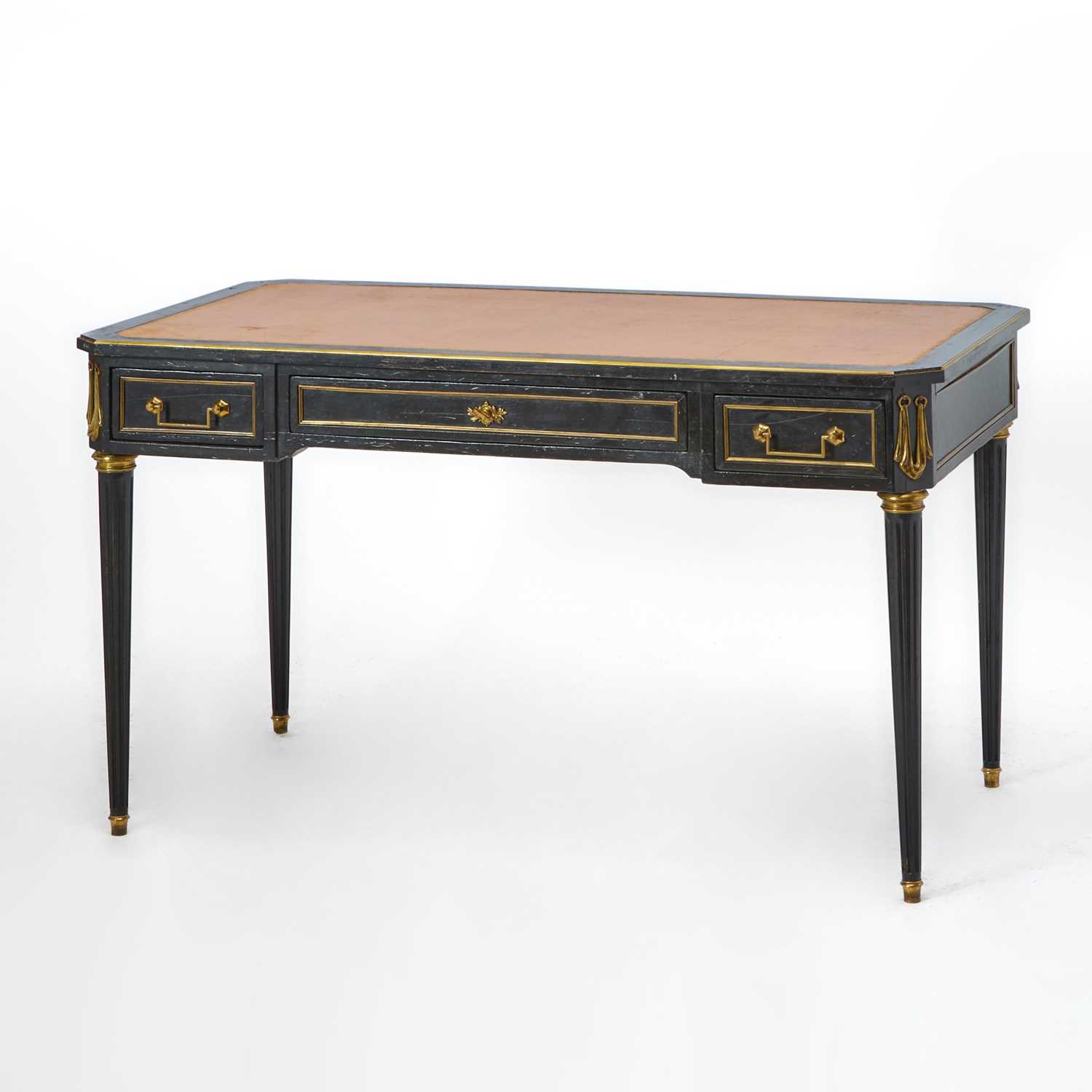 Lot 251 - Louis XVI Style Black Lacquer Writing Table