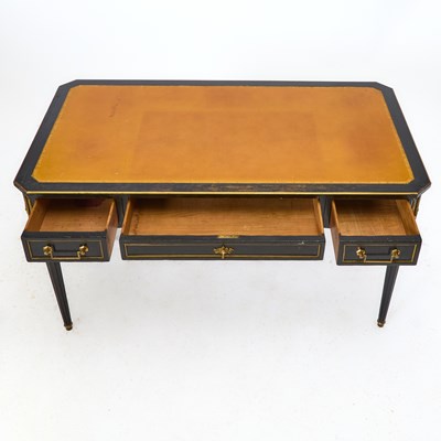 Lot 251 - Louis XVI Style Black Lacquer Writing Table